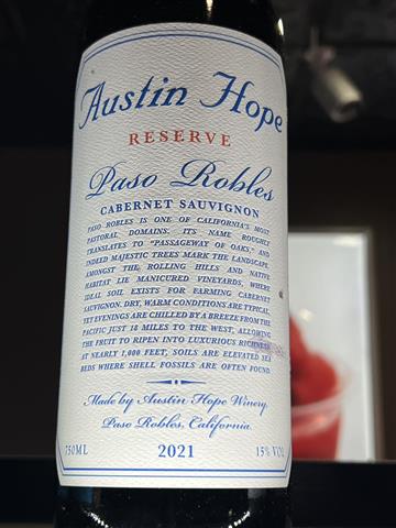Austin hope Cabernet Sauvignon reserve