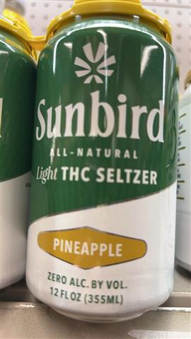 sunbird THC seltzer pineapple