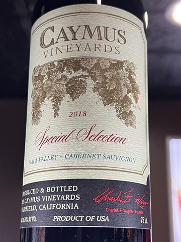 Caymus vineyard special selection cabinet Sauvignon