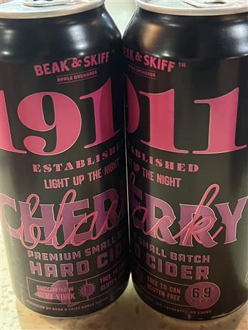 1911 cherry black hard cider gluten free 16oz
