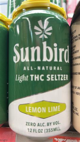 sunbird THC seltzer lemon lime