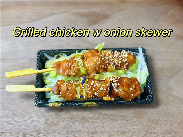 Grilled Chicken w. Onion Skewer