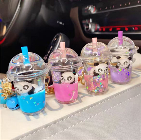 Bobble Tea Panda Keychain