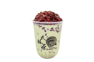 Matcha Red Bean Milk Tea